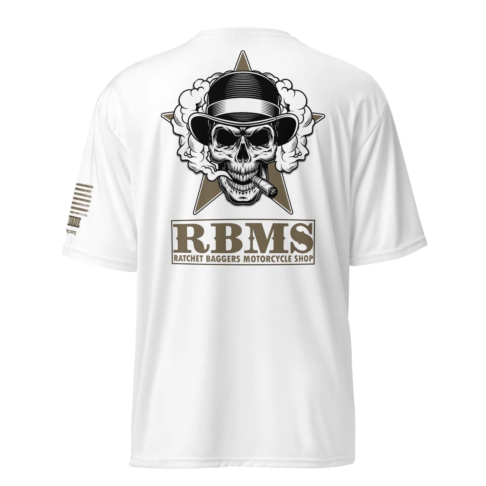 RBMS Skull Goldish Unisex performance crew neck t-shirt