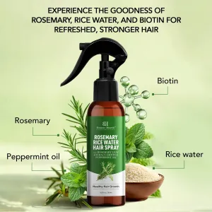 Rosemary Rice Water Hair Spray with Biotin and Aloe Vera Extract | 6.8 fl oz