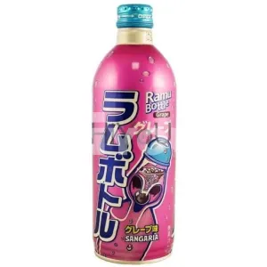Sangaria Ramu Bottle Grape Flavour 500ml ~ 瓶裝蘇打 提子味 500ml
