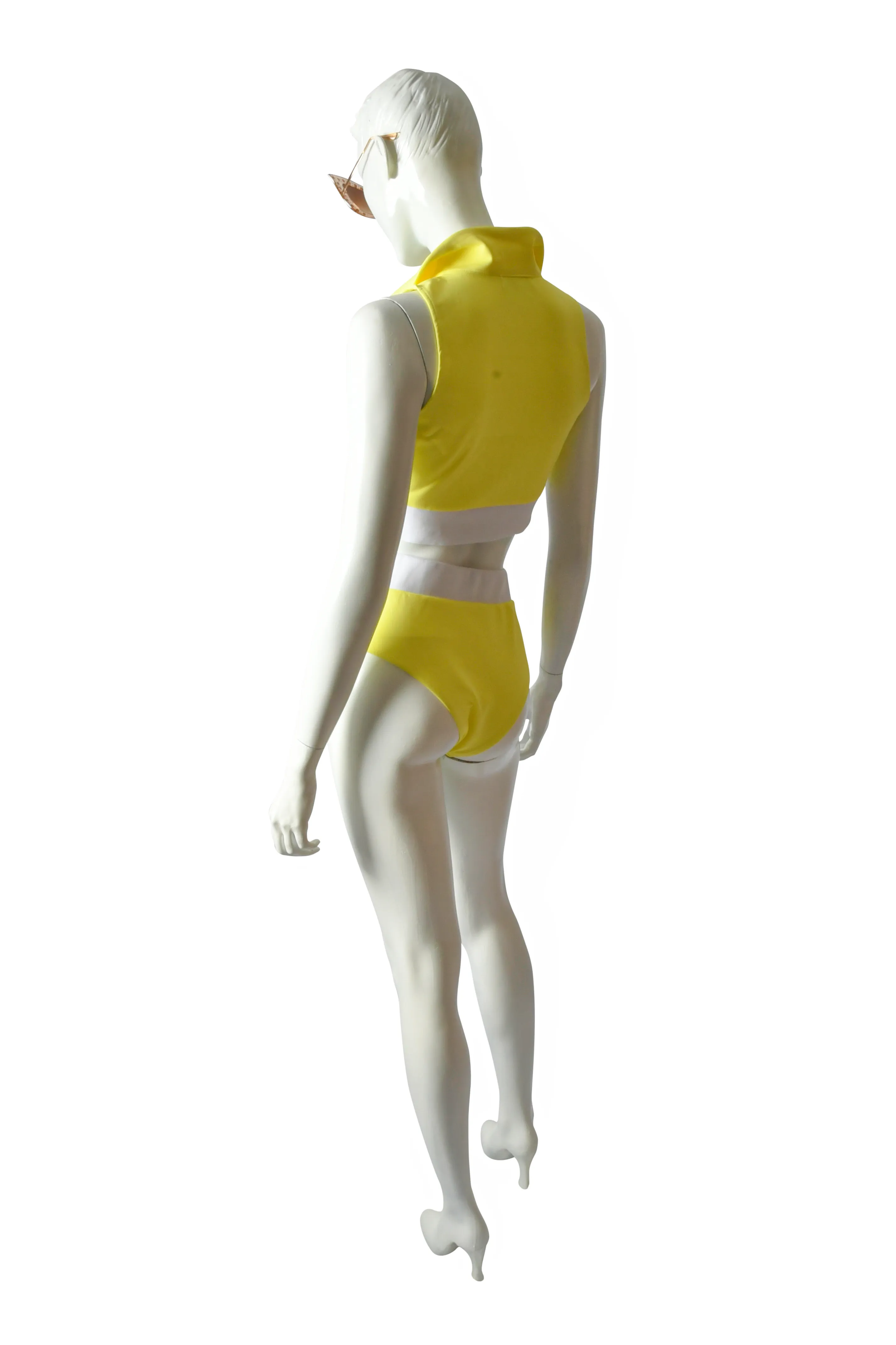 Sassy Chic Zip Front Two Piece Swimsuit