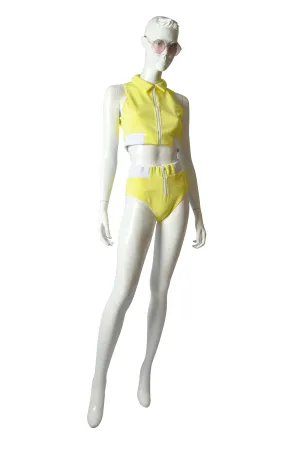 Sassy Chic Zip Front Two Piece Swimsuit