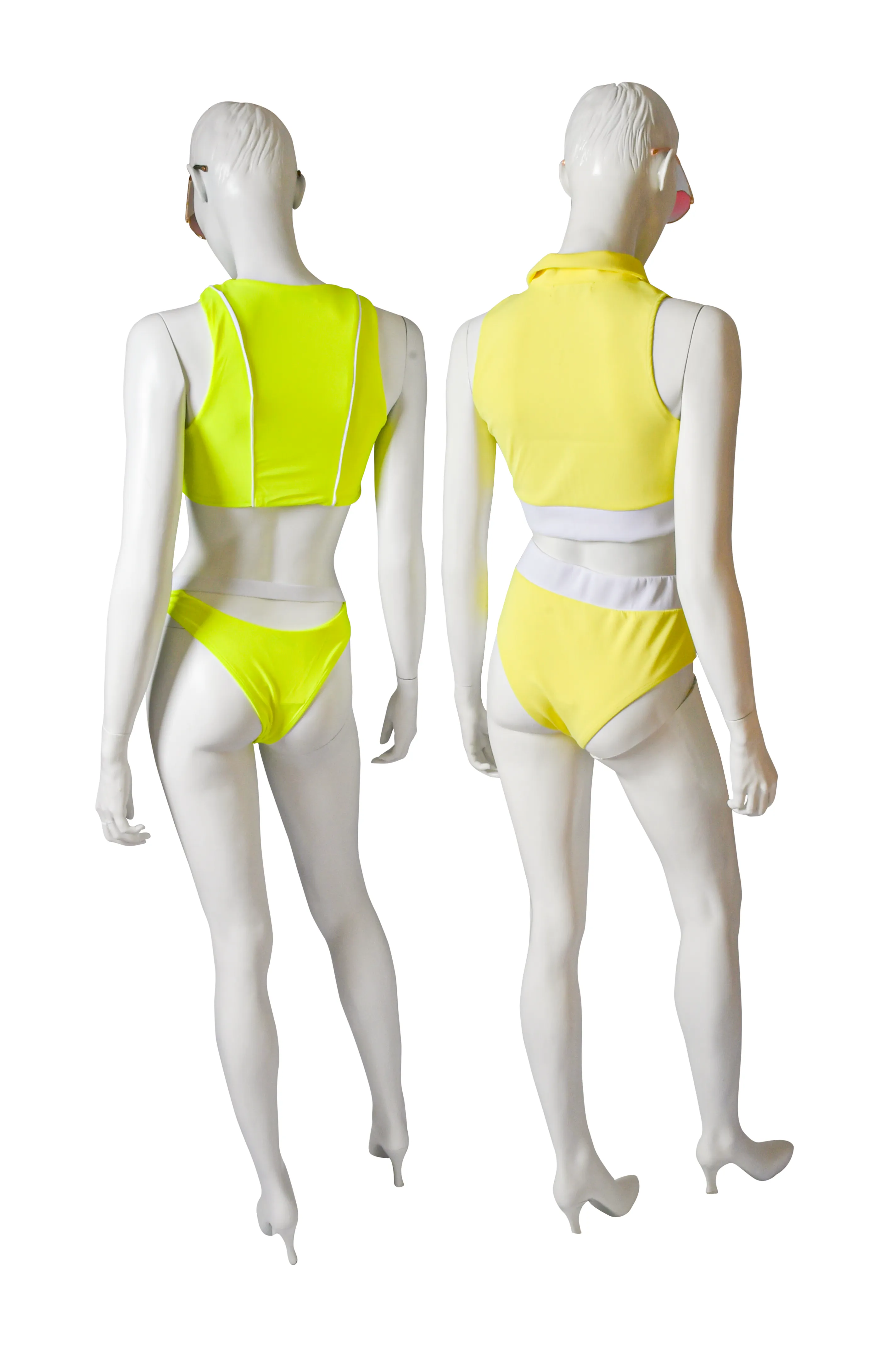 Sassy Chic Zip Front Two Piece Swimsuit