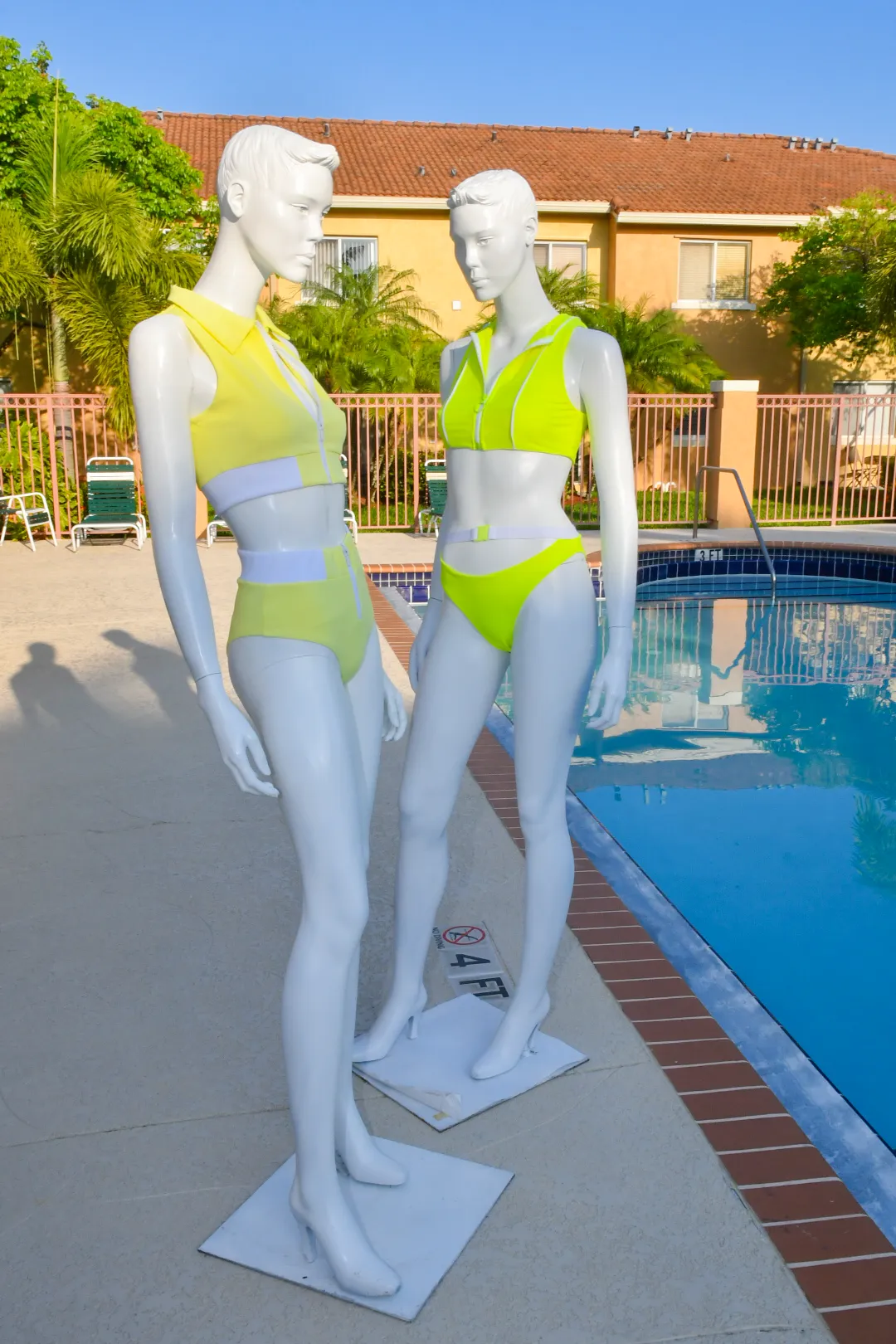 Sassy Chic Zip Front Two Piece Swimsuit