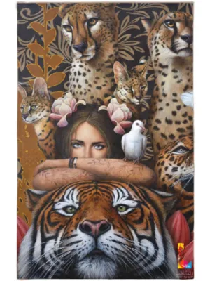 Serviette Félins Par Sophie Wilkins