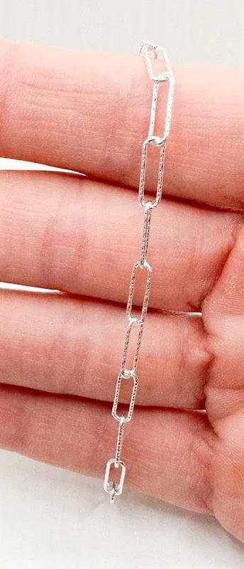 Sierra Bracelet - Diamond Cut Paperclip Chain