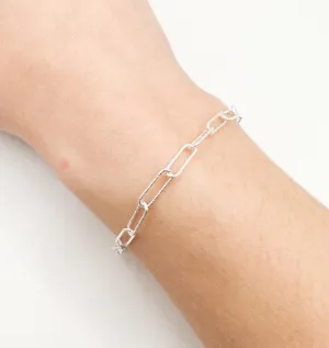 Sierra Bracelet - Diamond Cut Paperclip Chain