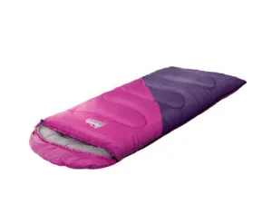 Sleeping Bag 136cm Kids Camping Hiking Winter Pink
