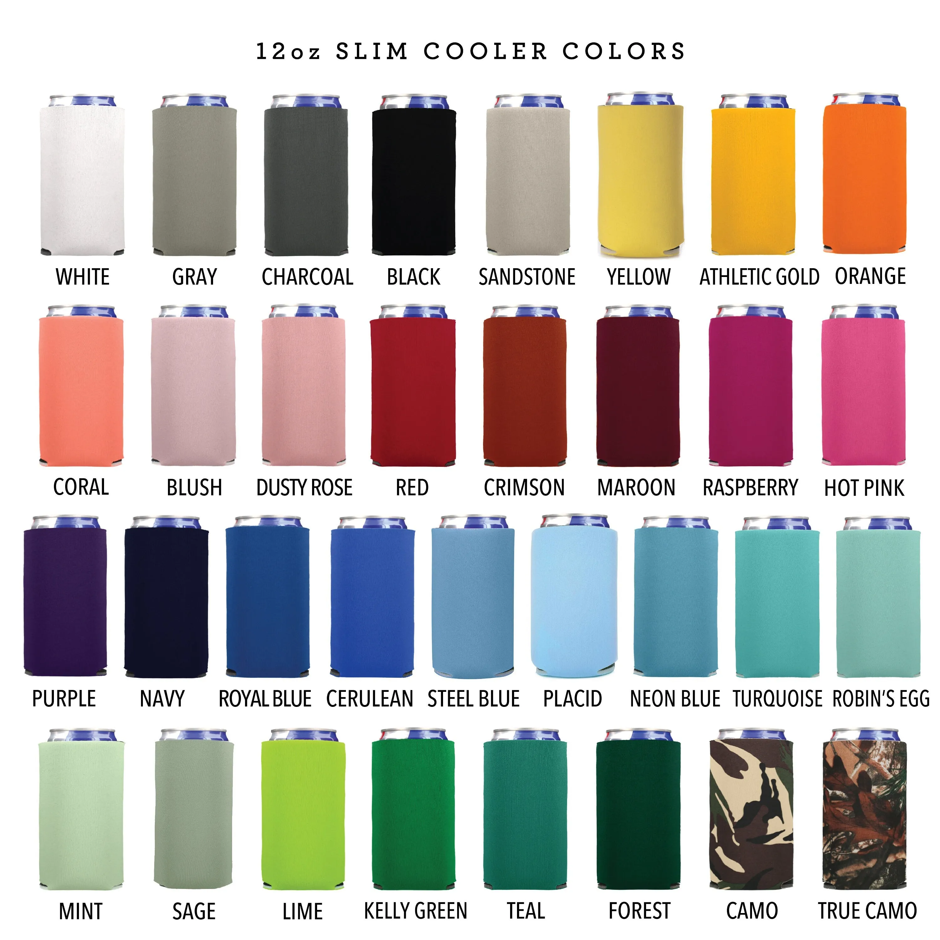 Slim 12oz Wedding Can Cooler #84S - Fiesta Like There is No Manana