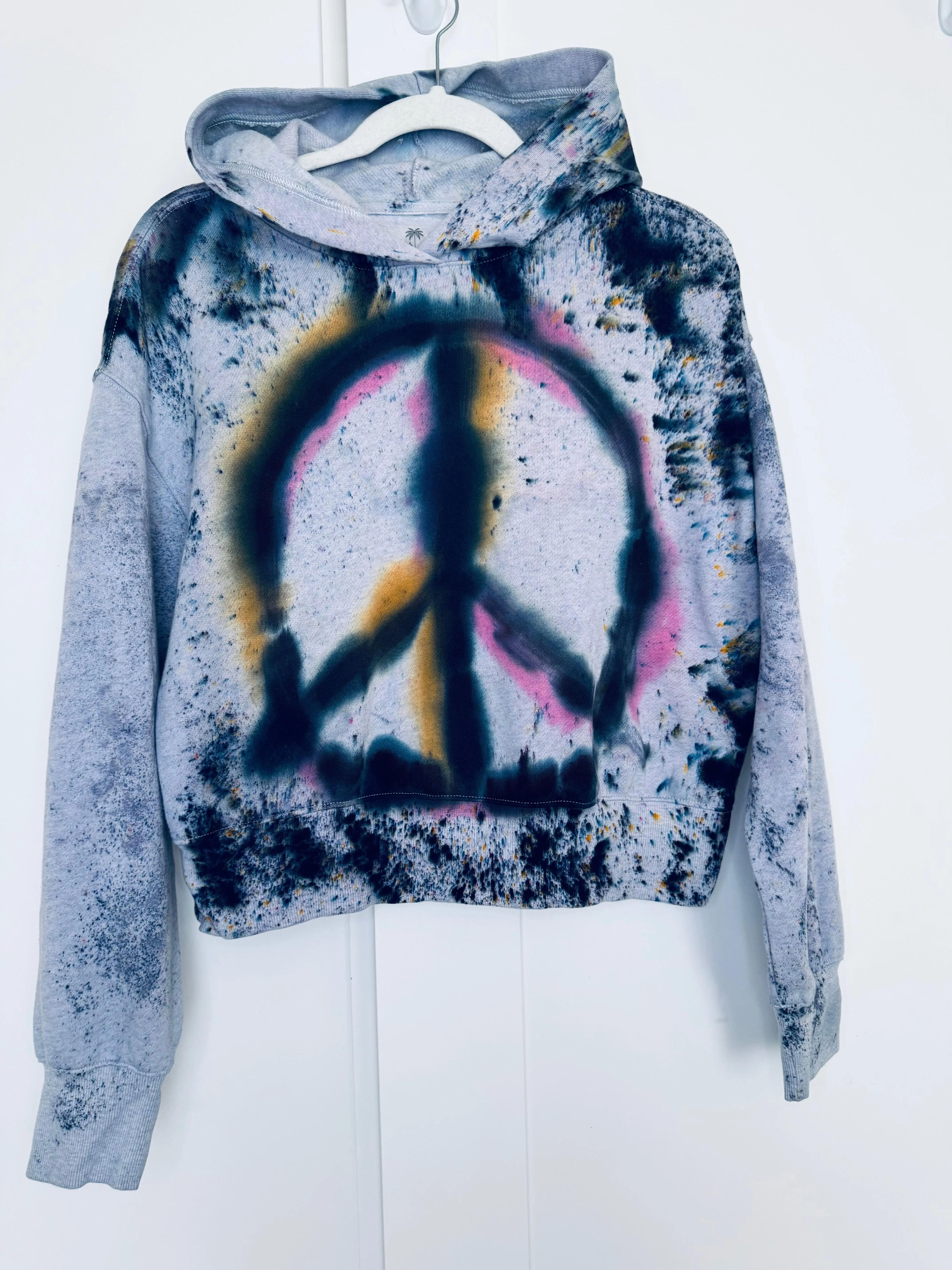 Small Ladies So Cozy Peace Splatter Hoodie