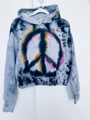 Small Ladies So Cozy Peace Splatter Hoodie