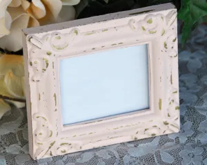 Small pink & gold hand-painted distressed frame