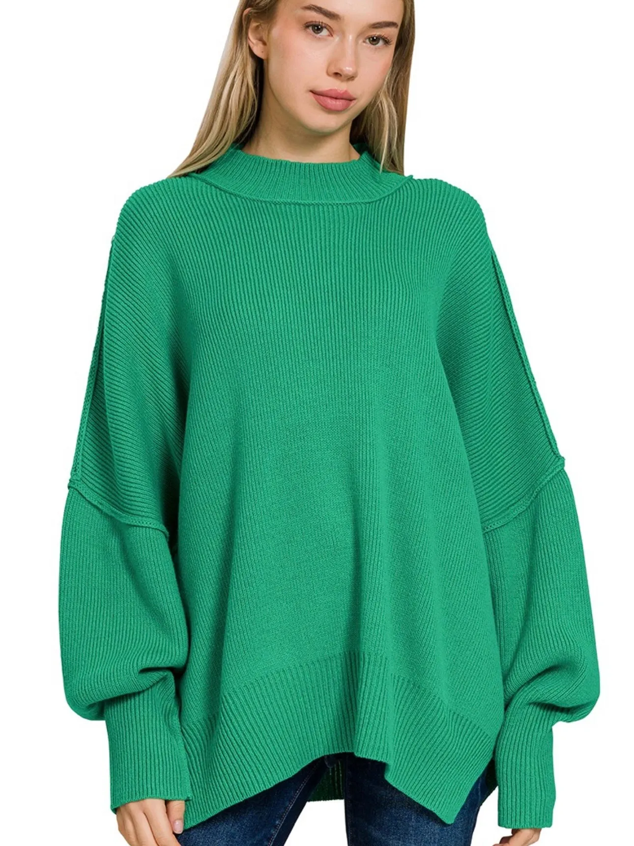 Stay Cozy & Kind Sweater: Kelly Green
