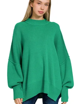Stay Cozy & Kind Sweater: Kelly Green