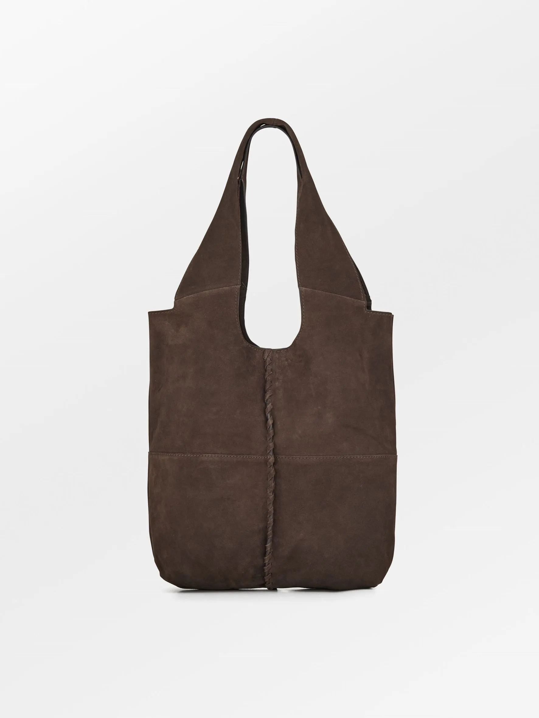Suede Demi Bag - Dark Brown