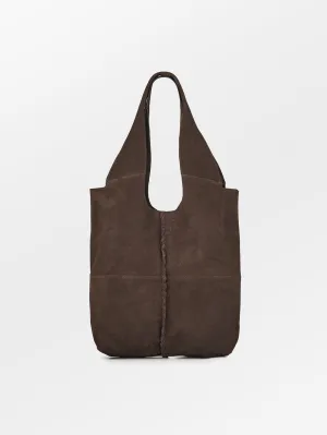 Suede Demi Bag - Dark Brown