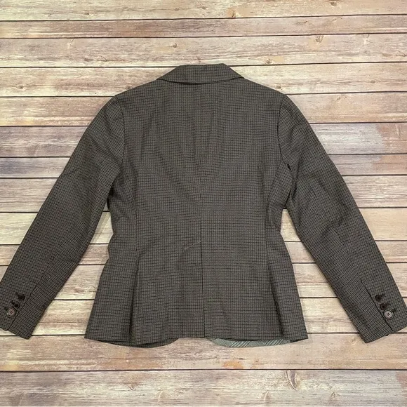 Sundance Quincy Plaid Blazer Equestrian Faux Suede Collar