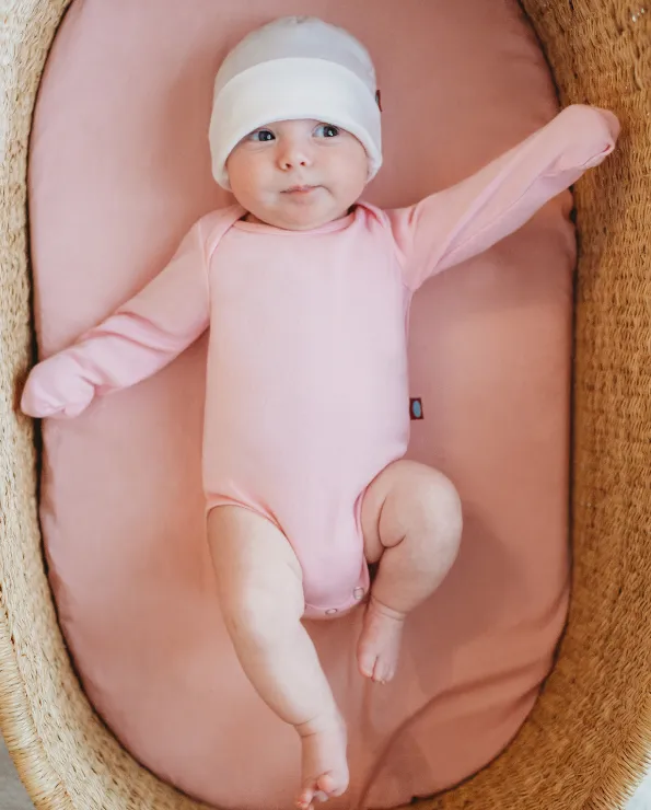 Super-Soft Organic Cotton Baby Rib Long Sleeve Snap Onesie| Elf Green