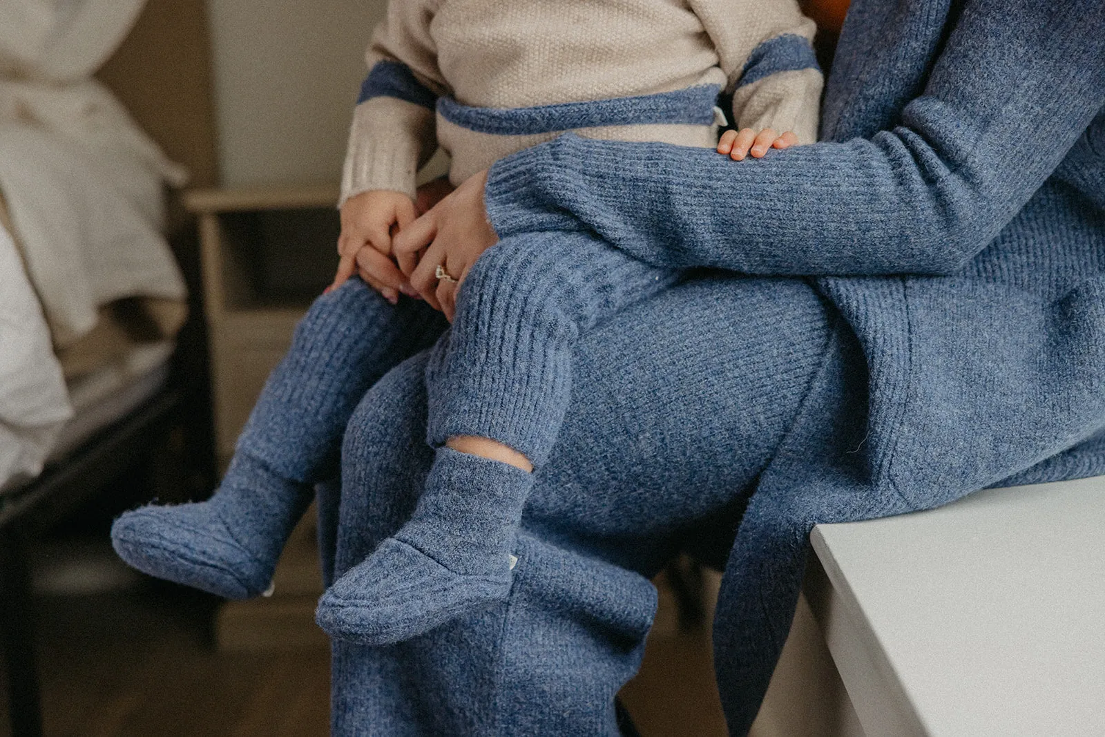 Sweater Bootie - Navy