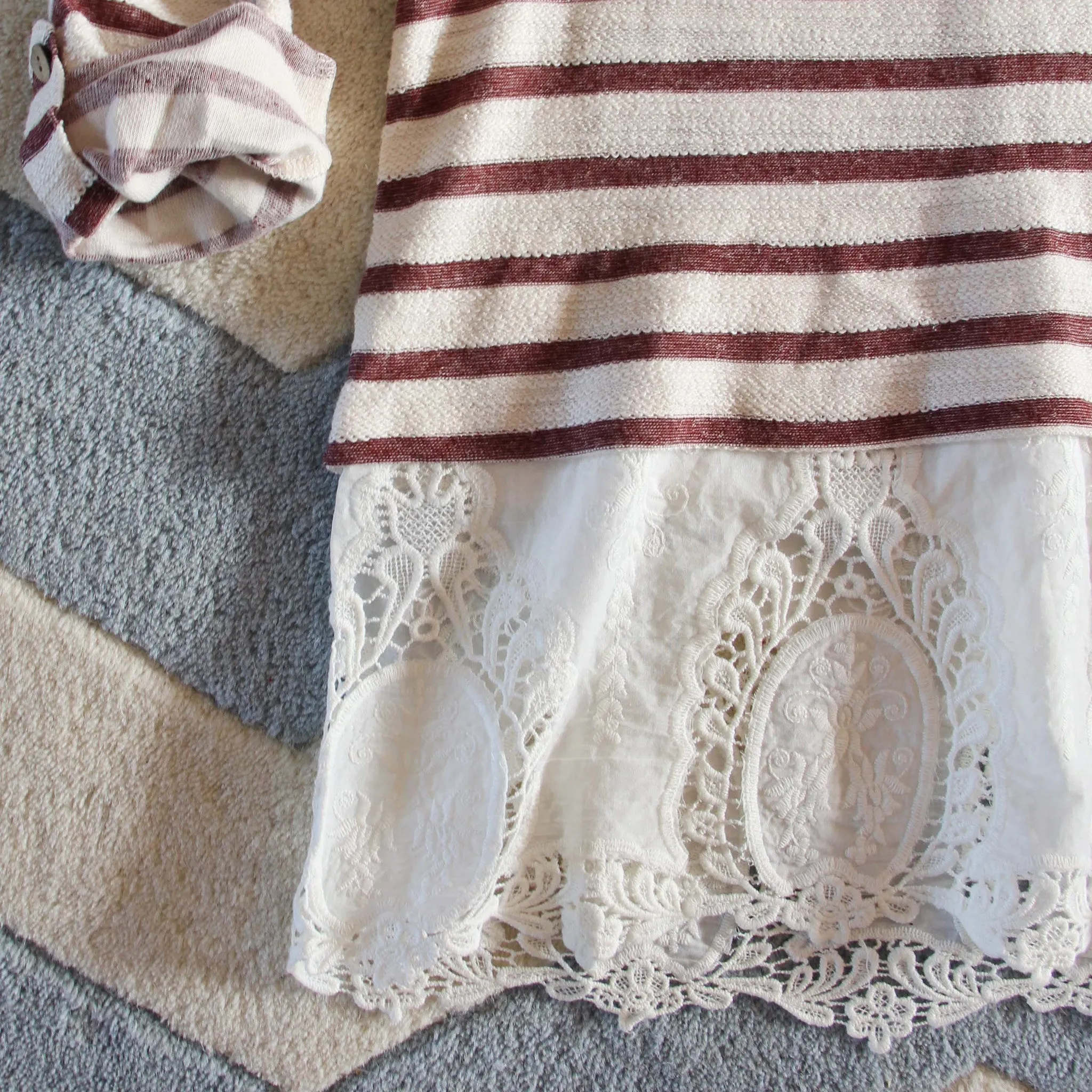 Swiftwater Lace Top in Burgundy