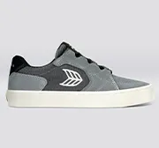 T20 PRO Charcoal Grey Suede and Mesh Ivory Logo Sneaker Men