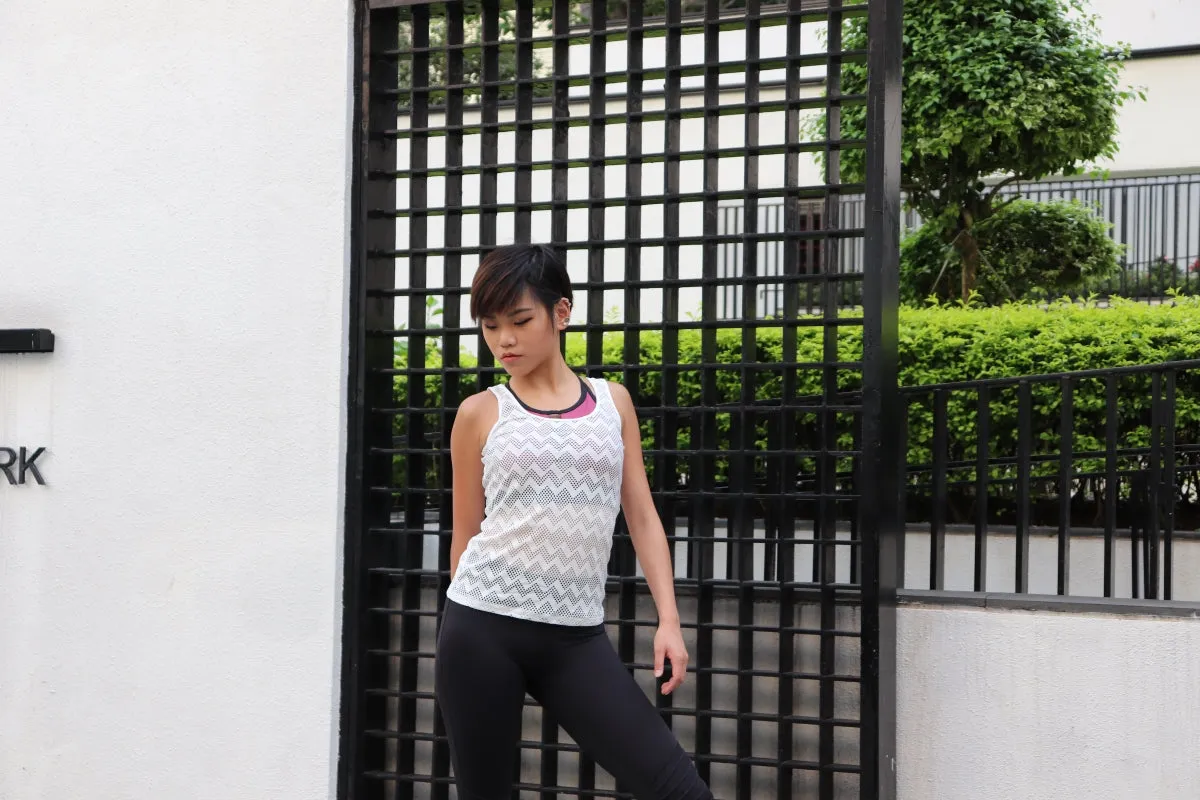 Tanktop " Michelle" in soft white lace