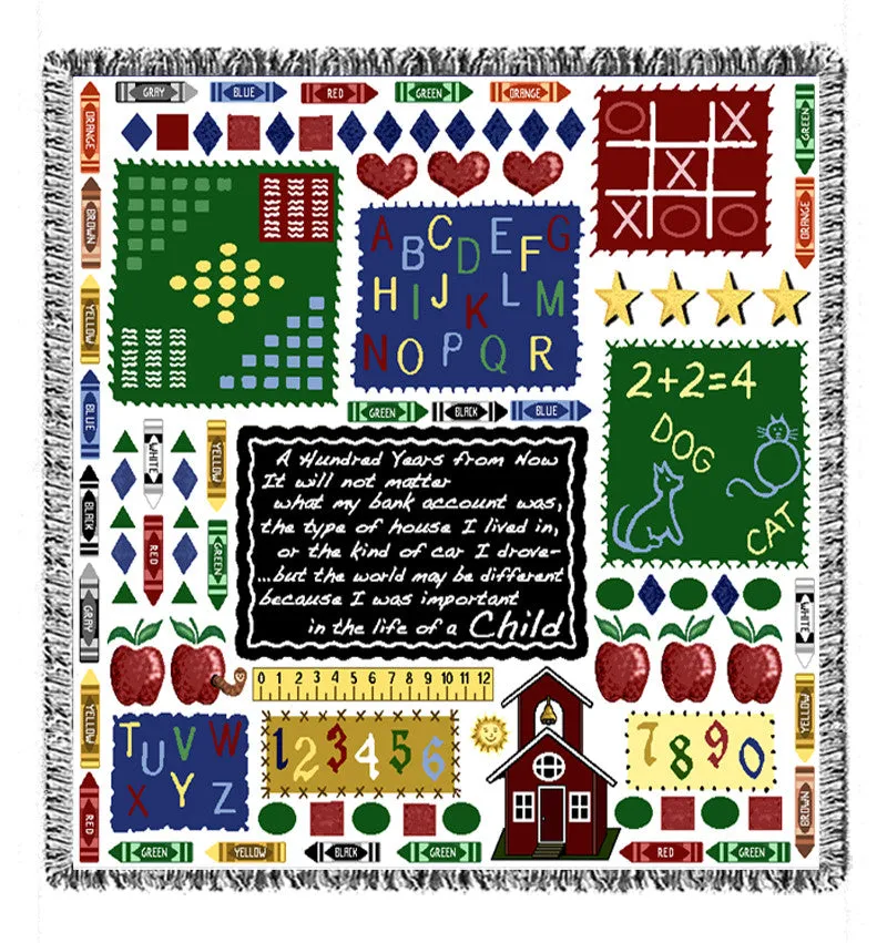 Teacher Hundred Years Woven Blanket