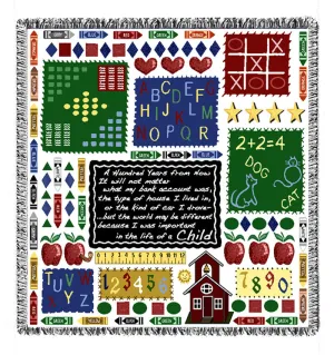 Teacher Hundred Years Woven Blanket