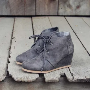 The Billie Plaid Booties in Gray