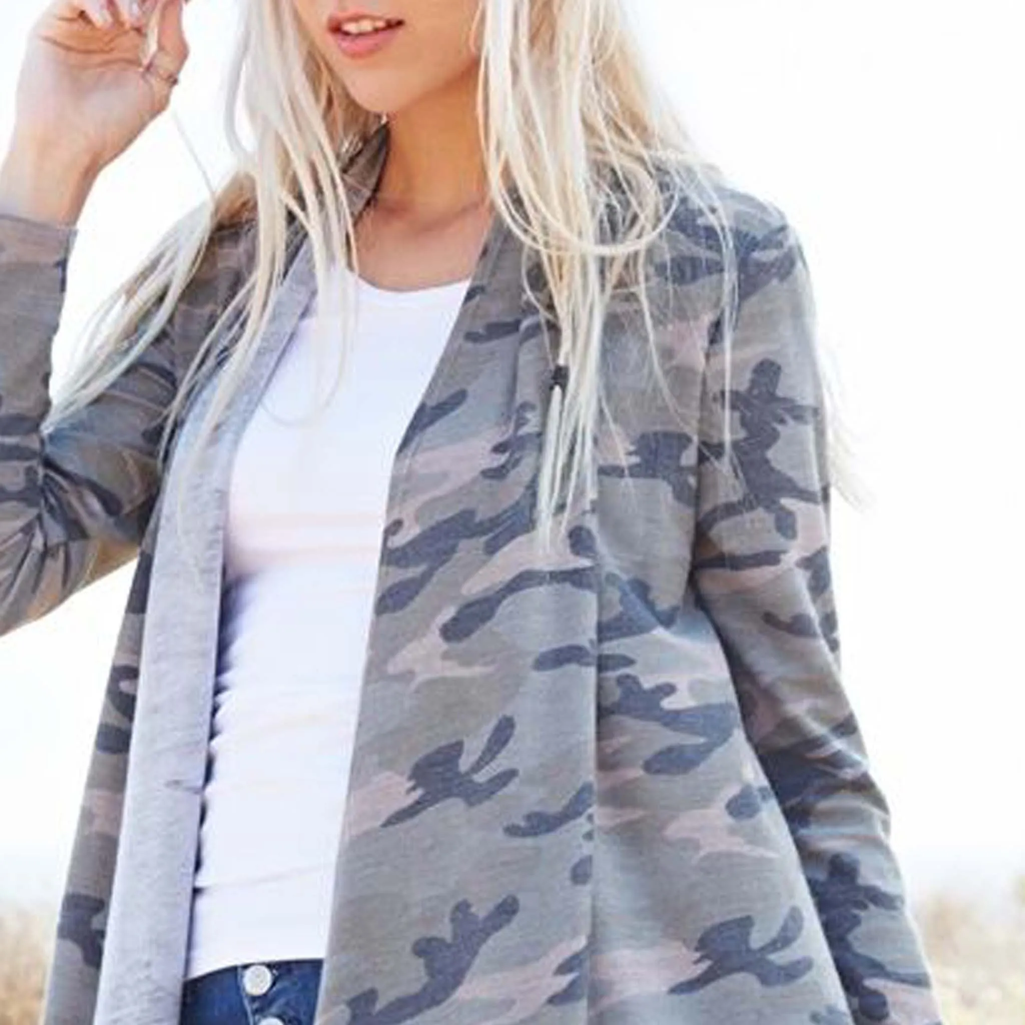 The French Camo Cardigan