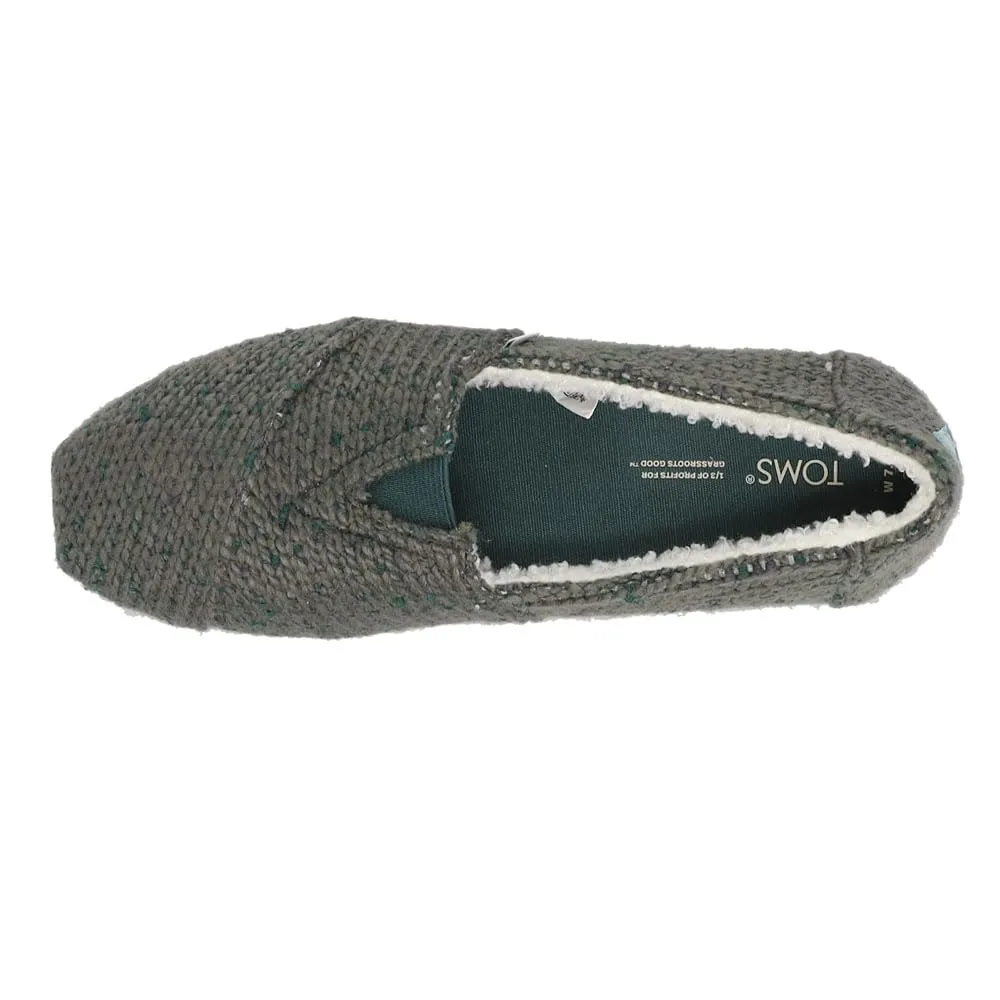 TOMS Womens Alpargata Cozy Slip On Flats Casual - Grey - Size 5.5 B