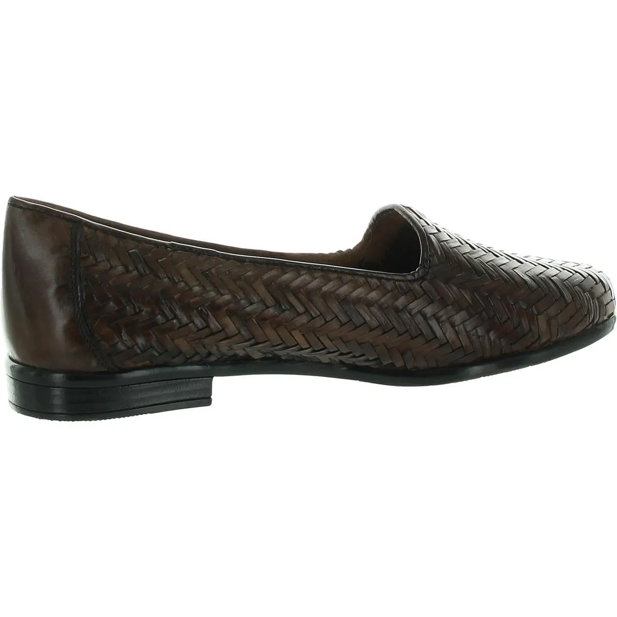 Trotters Womens Liz III Leather Woven Flat Shoes
