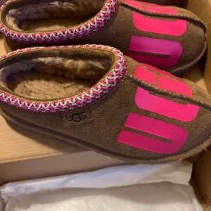 UGG Kids Brown and Pink Slippers