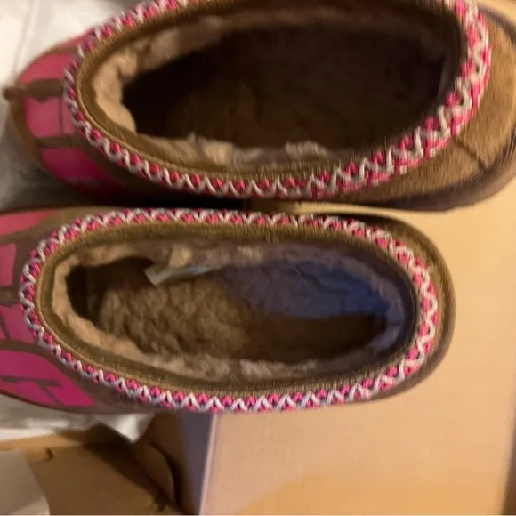 UGG Kids Brown and Pink Slippers