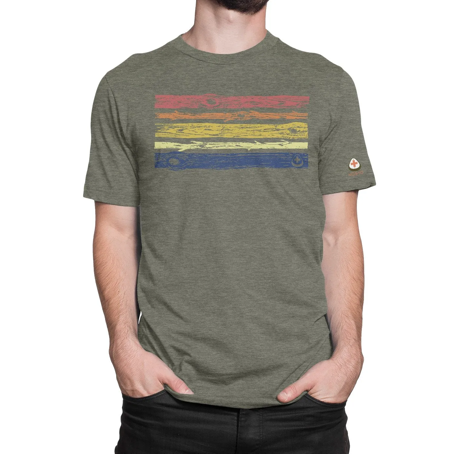 Unique Men’s Vintage Wooden Branches Graphic Tee