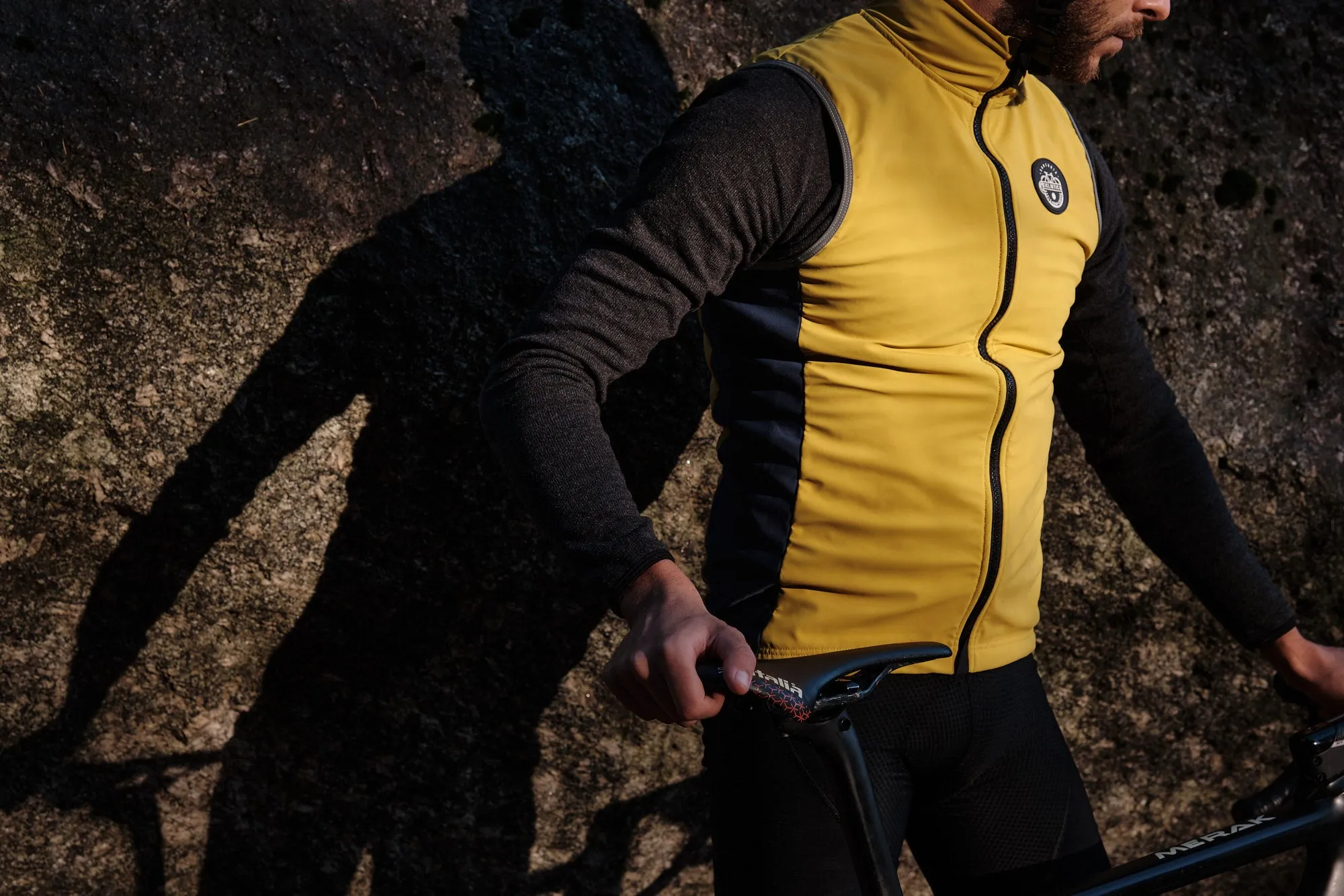 Unisex Warm winter vest with PrimaLoft® - Mustard yellow