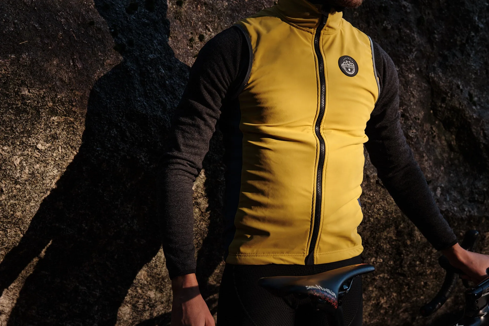 Unisex Warm winter vest with PrimaLoft® - Mustard yellow