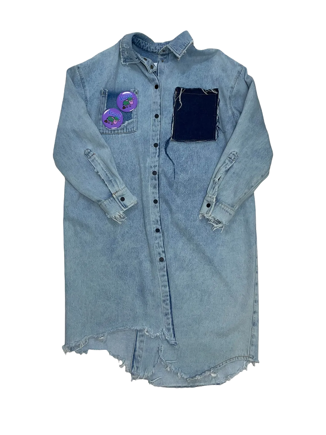 Upcycled Denim Maxi Dress