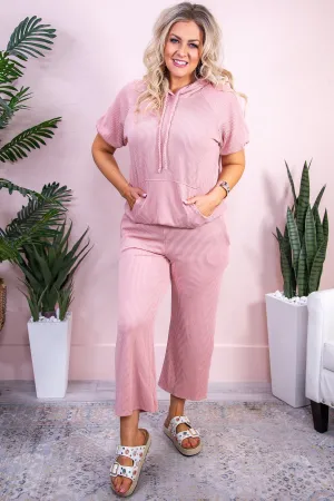 Urban Chic Mauve Solid Ribbed Pants -PNT1583MV