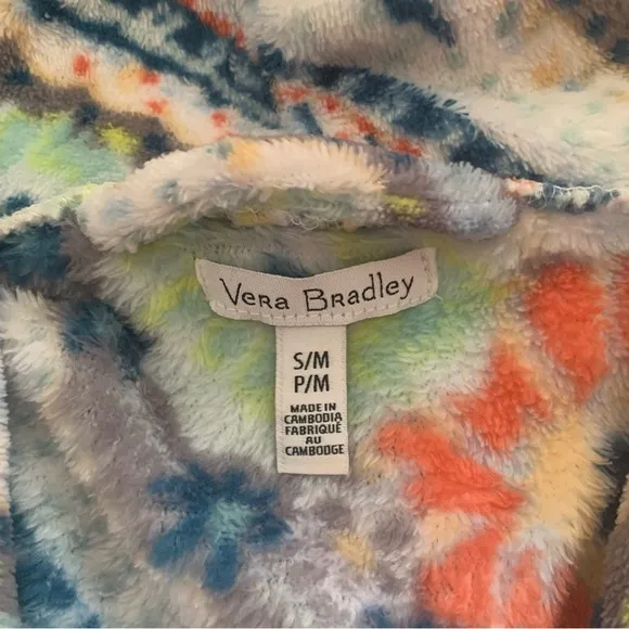 Vera Bradley Hooded Cozy Paisley Robe - Size S/M