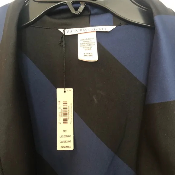 Victoria Secret stripped blue&amp;black Sz S
