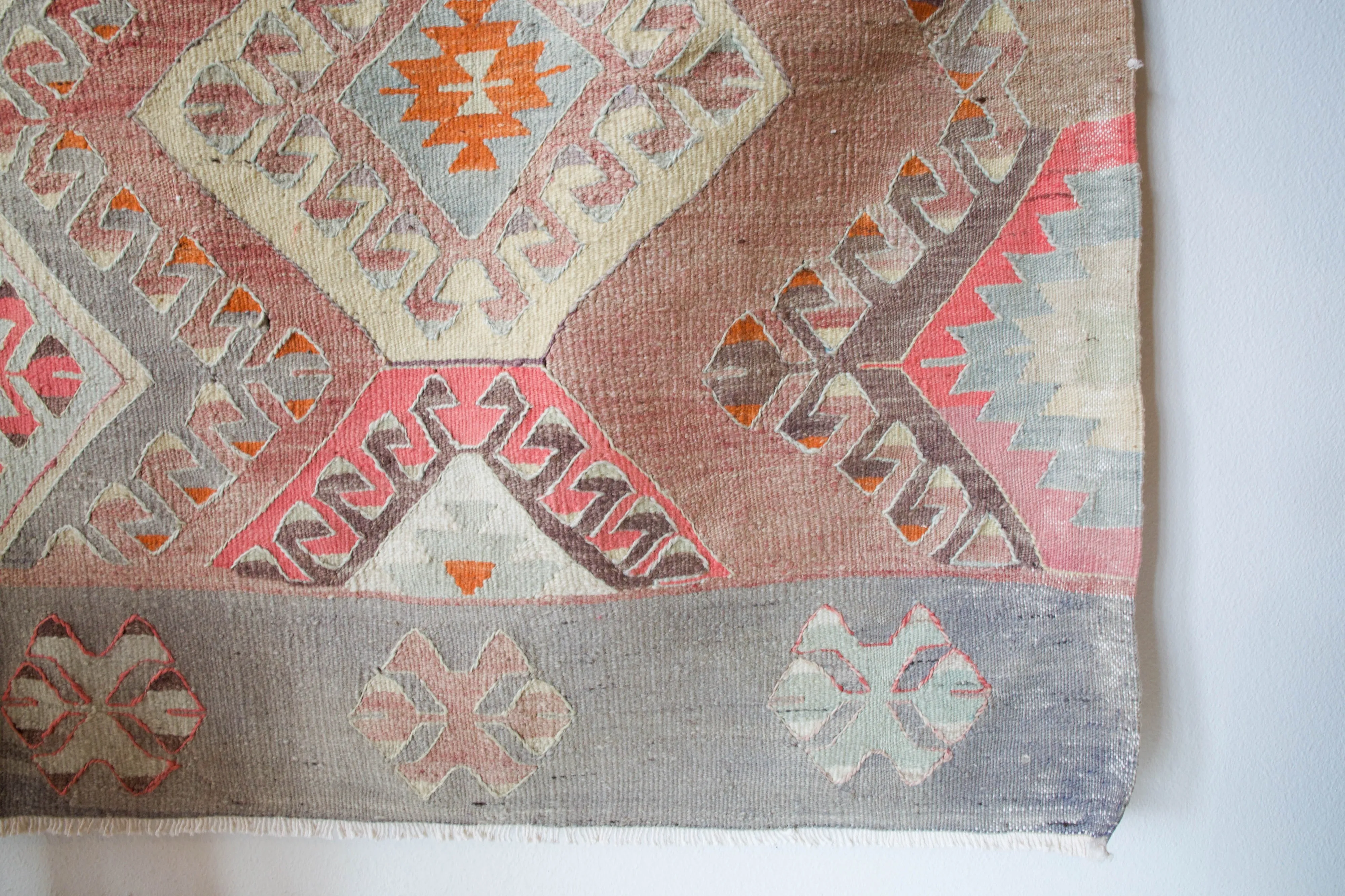 Vintage Afyon Kilim Rug 6'x8'6"