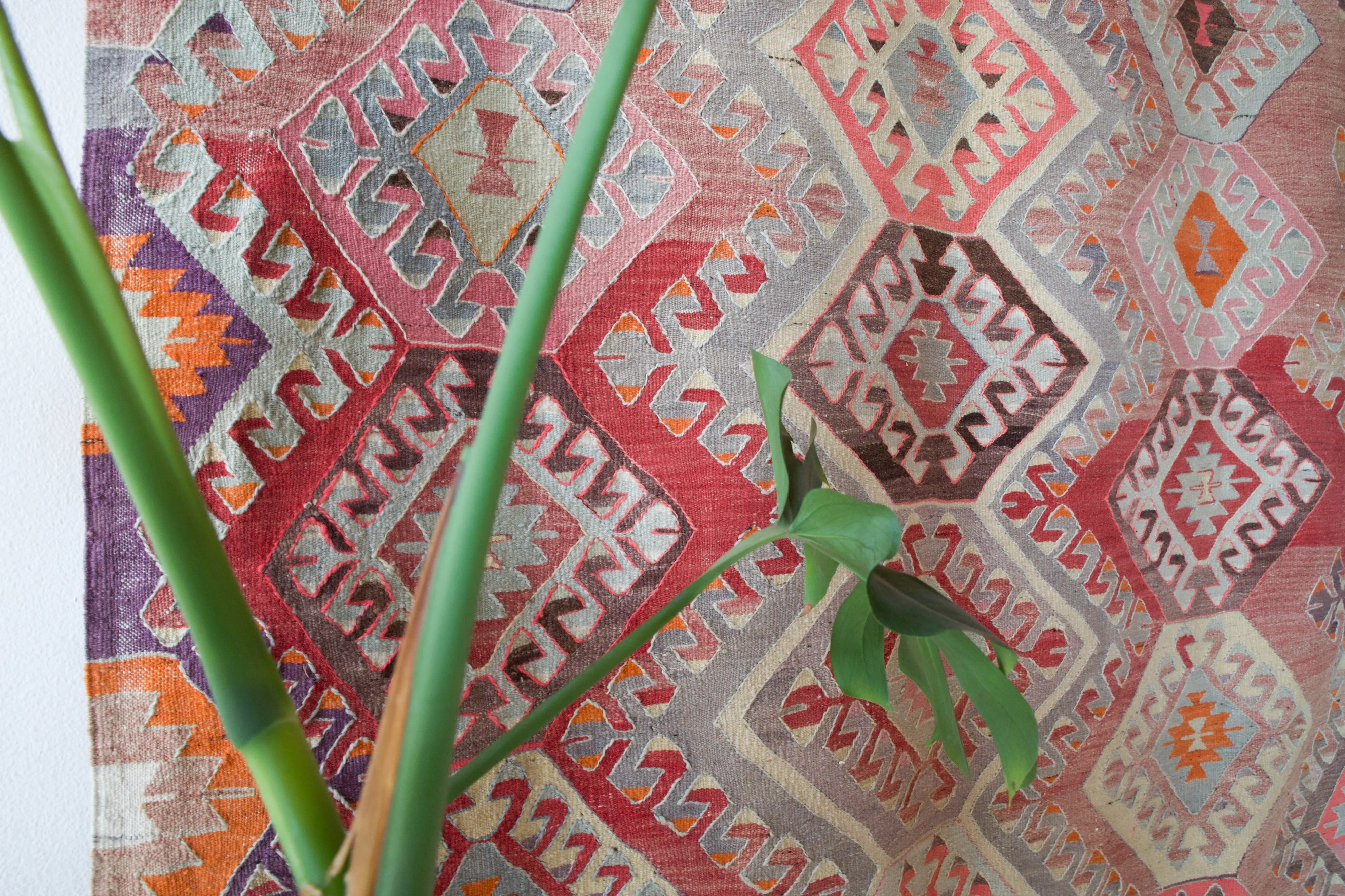 Vintage Afyon Kilim Rug 6'x8'6"