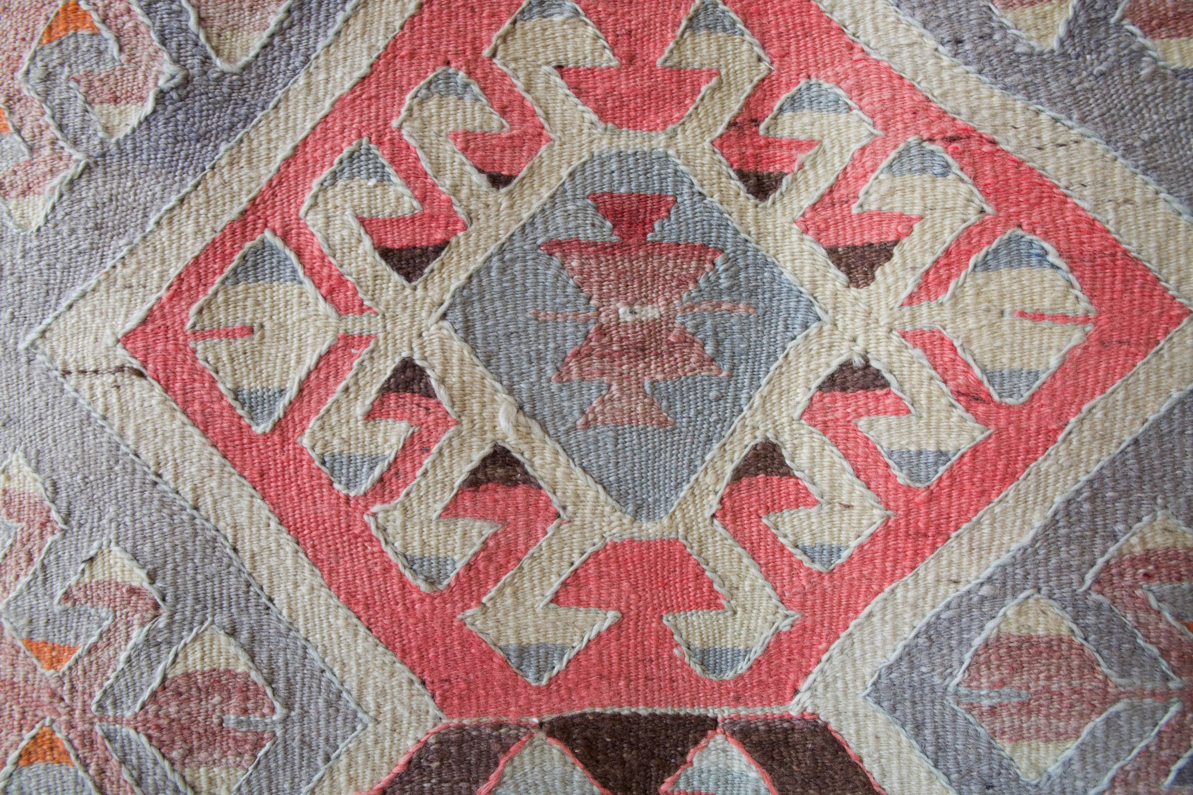 Vintage Afyon Kilim Rug 6'x8'6"