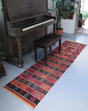 Vintage Anatolian kilim runner