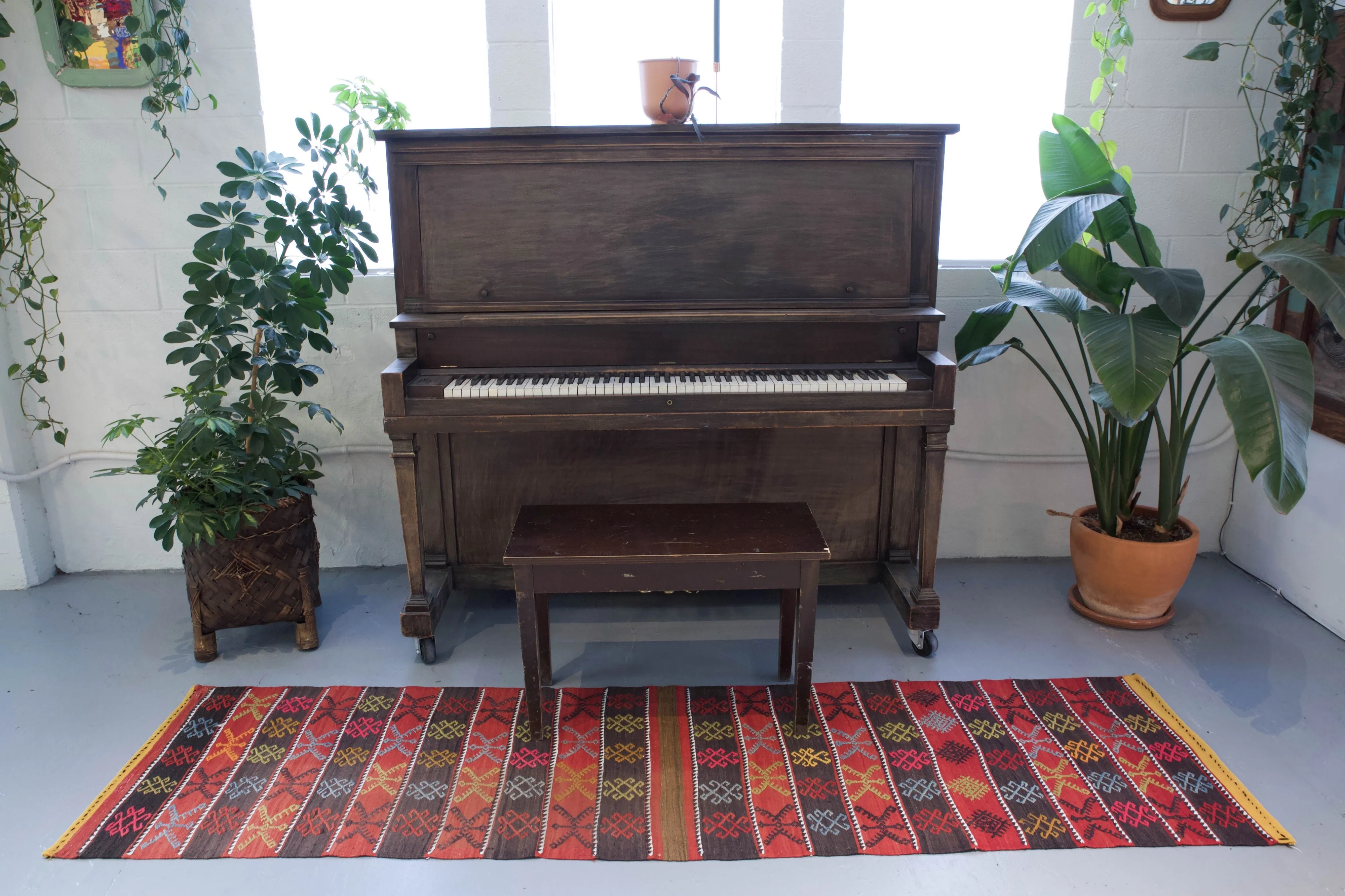 Vintage Anatolian kilim runner
