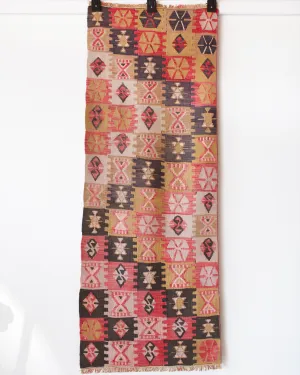 Vintage central Anatolian kilim runner 2'4" x 6' 5"