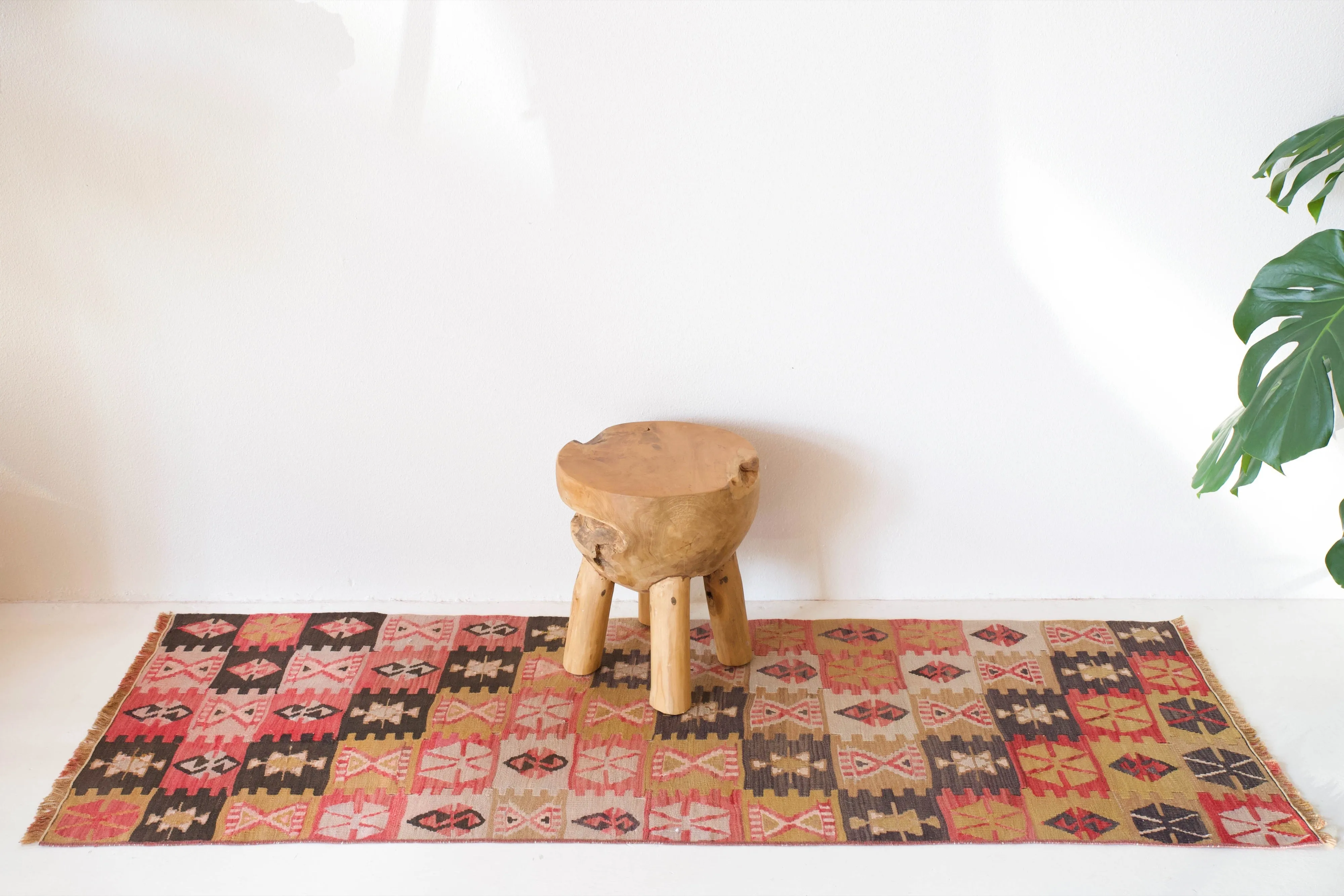 Vintage central Anatolian kilim runner 2'4" x 6' 5"