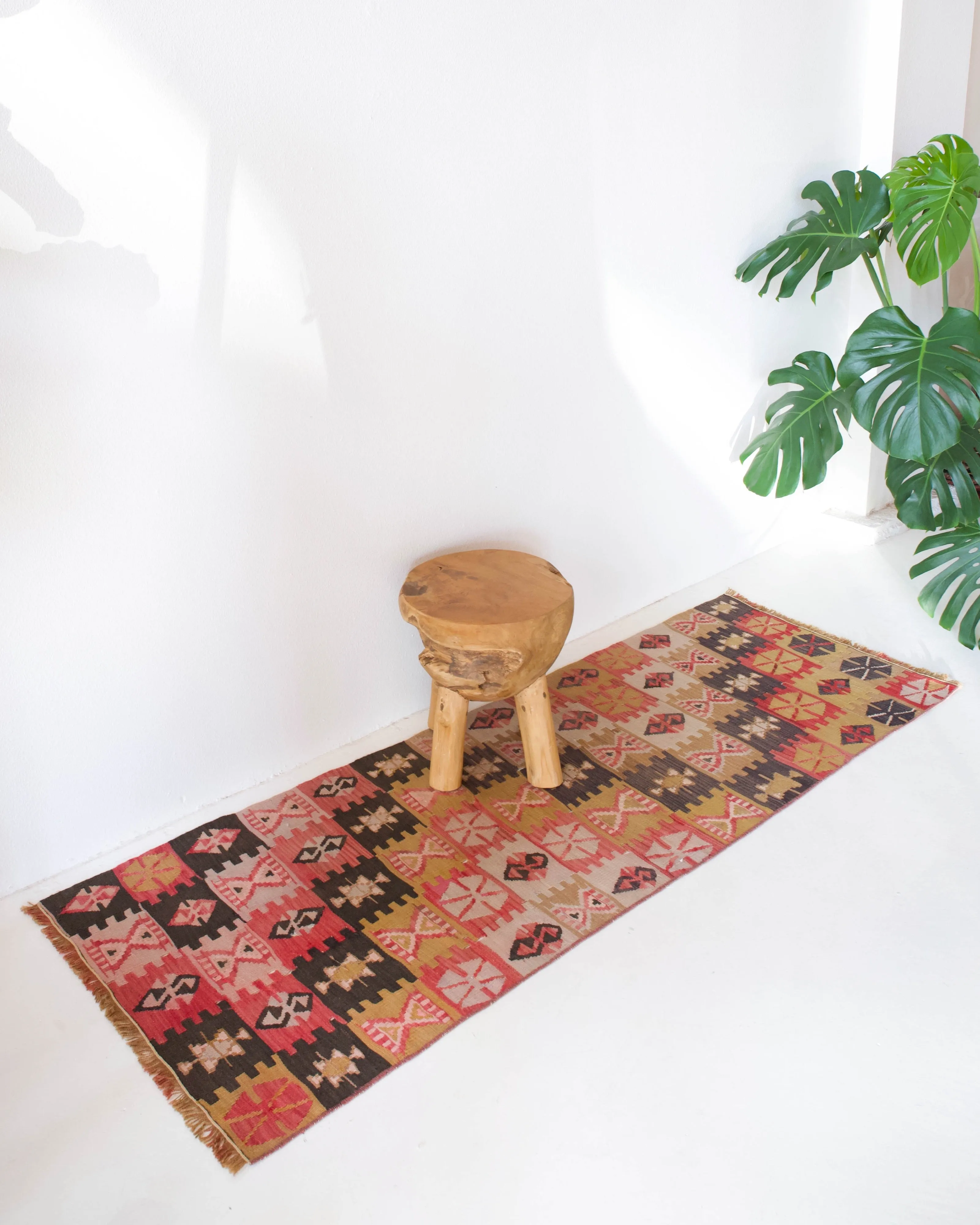 Vintage central Anatolian kilim runner 2'4" x 6' 5"