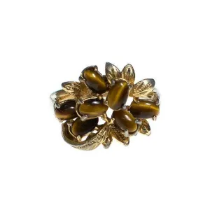 Vintage Tigers Eye Cluster Ring