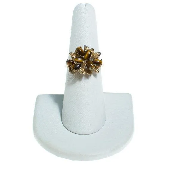 Vintage Tigers Eye Cluster Ring